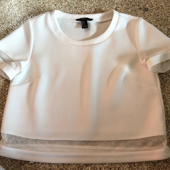 Forever 21 Tops - White crop top